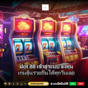 slot 88 เข้าสู่ระบบ ลงทุนเกมลุ้นรวยกันได้ทุกวันเลย